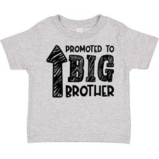 Inktastic Promoted To Big Brother Toddler T-Shirt Siblings New Future Sibling