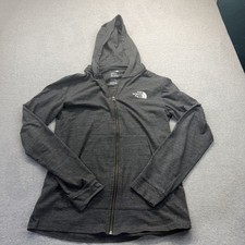 The North Face Men's Size S Dark Gray Heather Full Zip Hoodie Logo