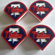 4 Pc Philadelphia Phillies Silicone Focal Beads DIY Jewelry Beadable Pens