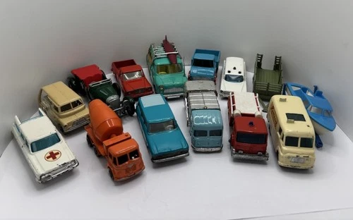 Vintage Lot of 14 Late 60's-70's Lesney, Matchbox, Husky & Corgi cars Pre-owned