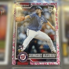 Topps 2026 Series 1 Shinnosuke Ogasawara Cherry Blossom Parallel Jersey Number
