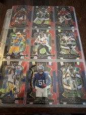 2025 Prizm Select NFL 44 Card Lot Black & Red Blue Shock  RC Vets Benford/299