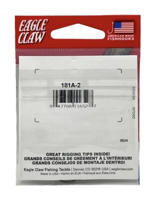 Eagle Claw 186A-2 Baitholder Hooks 10ct Pack Fishing Hooks NEW | eBay
