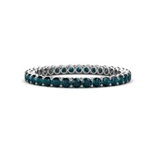 London Blue Topaz Eternity Ring 0.83 ctw Stackable 14K Gold JP:148964