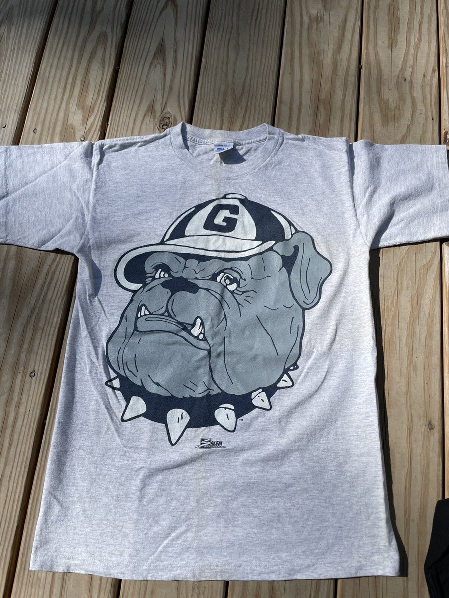 VTG 1990s Georgetown Single Stitch Hoyas Gray Salem Sportswear T