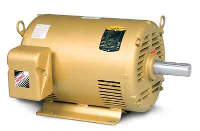 Baldor 1 HP 3Ph Open Drip Proof Foot Mounted Motor 1750 RPM 208-230/460V