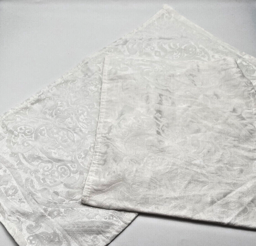 Ralph Lauren Serviettes Runners Rectangular Two Cotton White 29 x 57cm - Picture 3 of 9