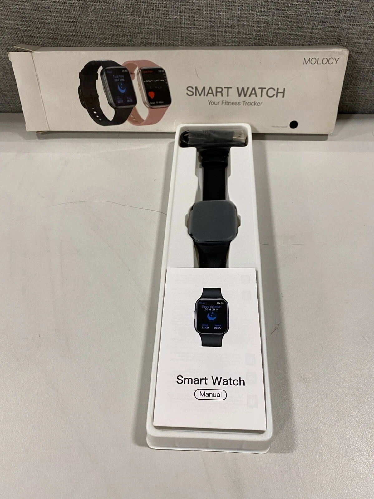 Molocy Q23 Waterproof Smart Watch Fitness & Activity Tracker- BLACK