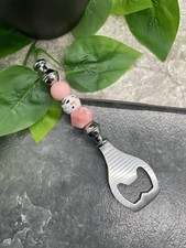 5.7" Handmade Silicone Beaded Bottle Bar Opener Stainless Steel New A3752