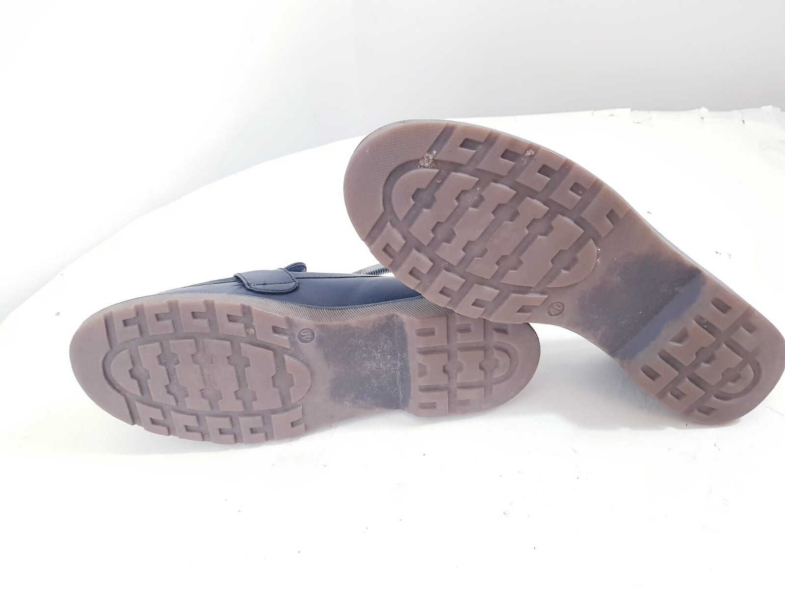 Black Openwork Lightweight Leather Flat Shoes, Si… - image 8