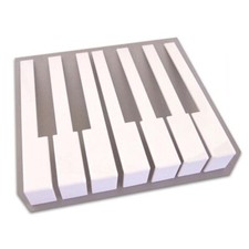 German Piano Keytops With Attached Fronts White For Replacement - Full Set Of 52