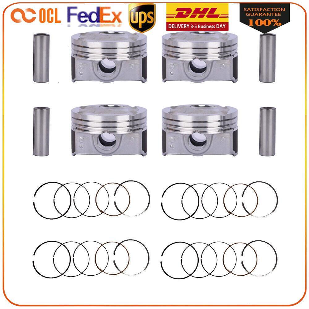 4Pcs Piston & Rings Kit For 230412B600 Hyundai Kia Accent Rio 1.6L DOHC 1216 eBay