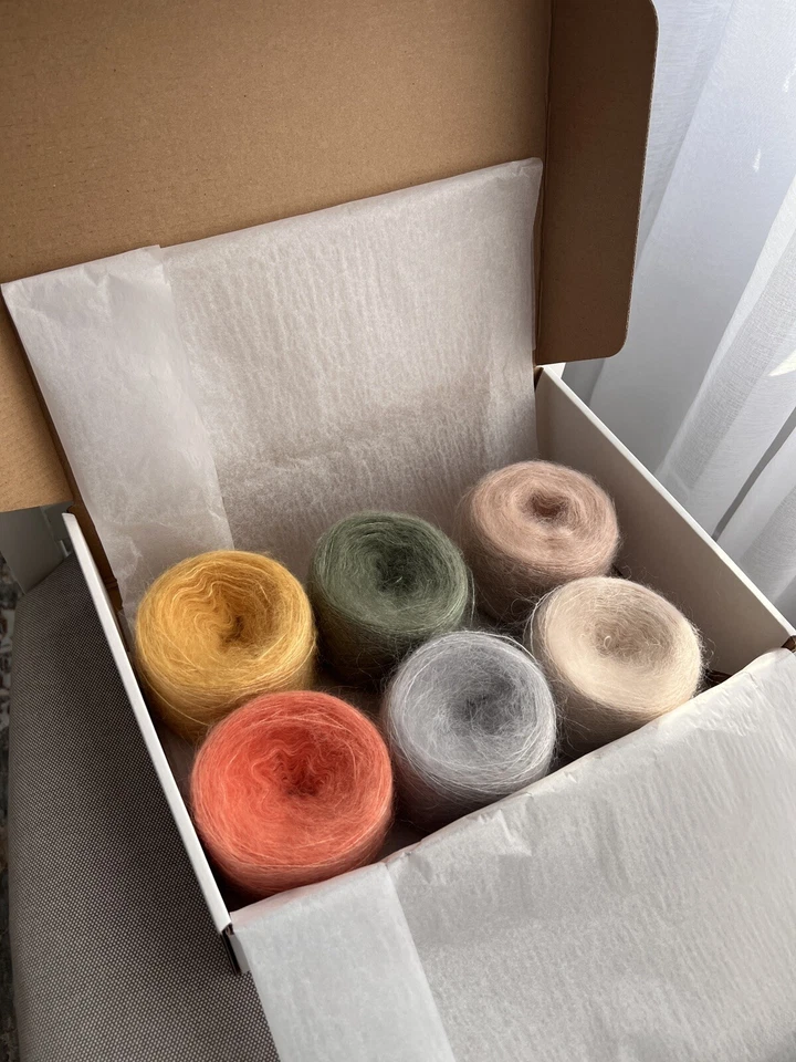 Kid Mohair Silk Yarn Lot Of 6 Cakes 300g - Image 4 of 4