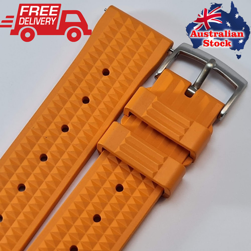Waffle silicone and FKM rubber diver watch strap band 20,22mm, Tracking AU stock - Picture 89 of 102