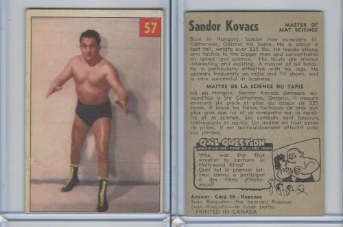 V337-1 Parkhurst, Wrestling, 1954, #57 Sandor Kovacs (B) - Picture 1 of 1