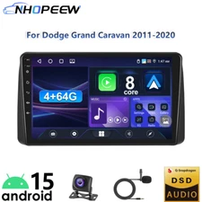 4+64GB Qualcomm 8Core Android 15 Car  Radio GPS  For Dodge Grand Caravan 2011-20