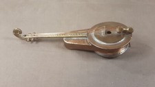 Solid Brass Violin Figurine Paperweight Folk Art Made With Industrial Parts&nbsp;