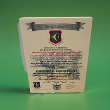 AIR NATIONAL GUARD - OK / 137TH SPECIAL OPS WING~CERTIFICATE OF COMMENDATION