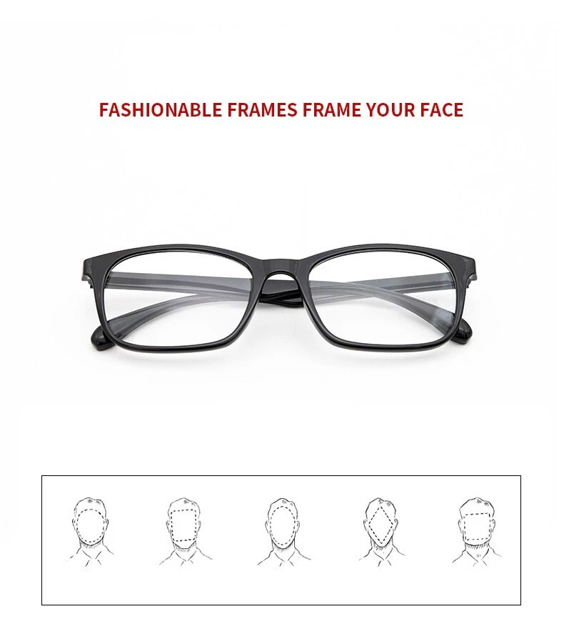 Reading Glasses Mens Womens Unisex Readers Eyeglasses 4 Pack Glasses New Square 