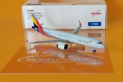 Herpa Wings 536493 Asiana Airlines Airbus A321neo – HL8398 Scale 1:500 - NEU ! - Bild 1 von 2