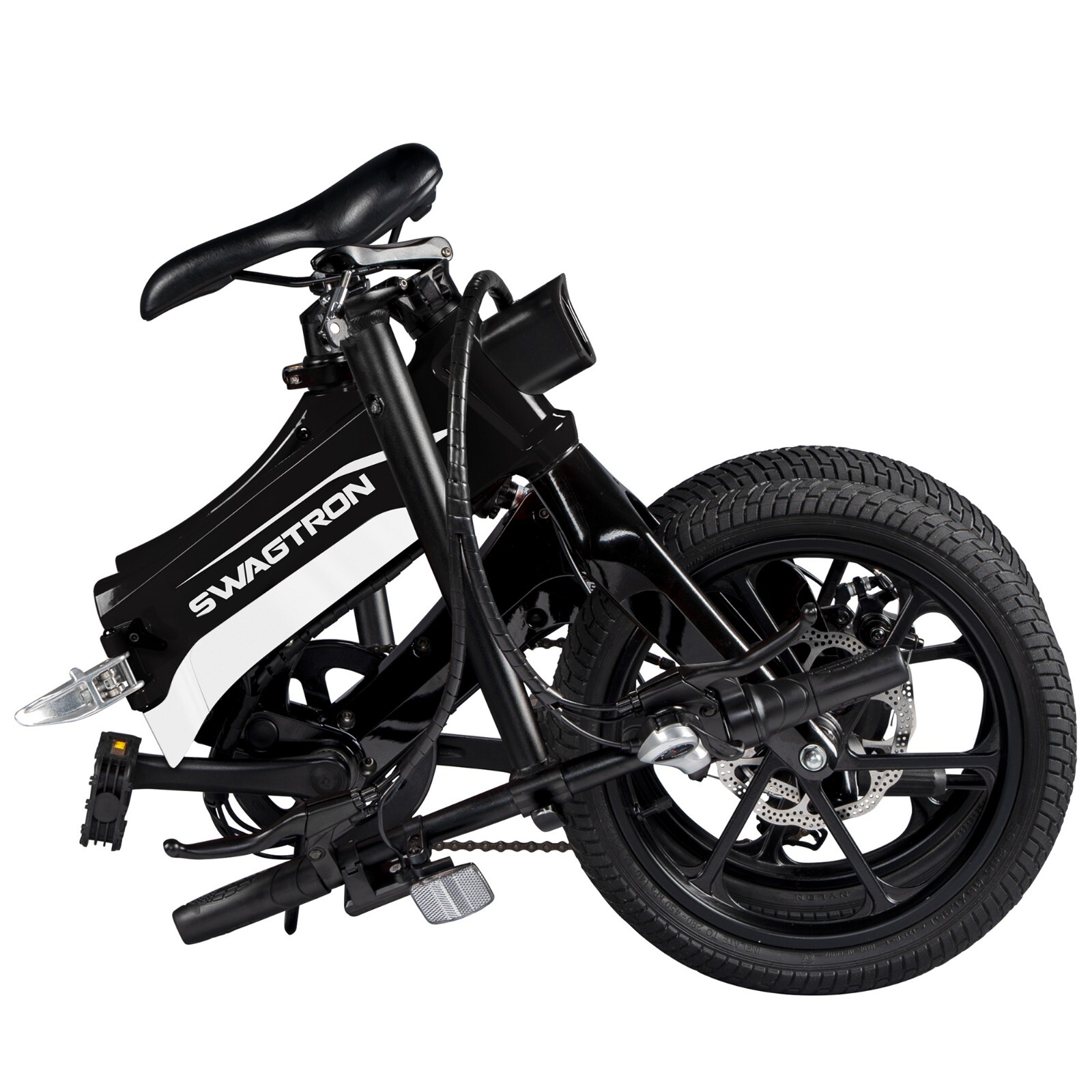 Refurbished Swagtron Electric Bike Folding Removable Battery 7Speed