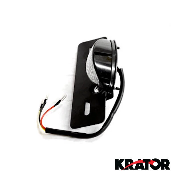 Placa de licença de luz traseira de freio de motocicleta com suporte para sinais de mudança de direção preta - Imagem 4 de 4