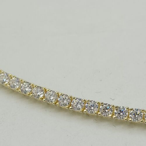 New Adinas Jewels Sterling Silver Gold Tone 9.5ct 3mm Tennis 13-16" In Necklace - Picture 3 of 8