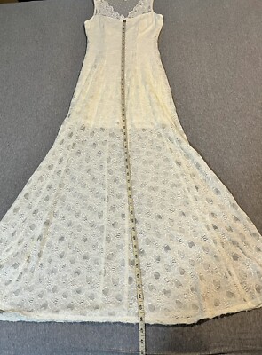 Monteau Women Lace Off White Stretch Maxi Body-con Long Dress | eBay