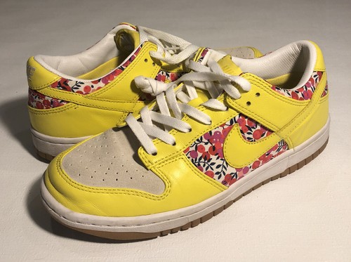 Nike Dunk Low Yellow/White Carmine Zest 2007 318639-671 RARE Women's 7  Men's 5.5 | eBay