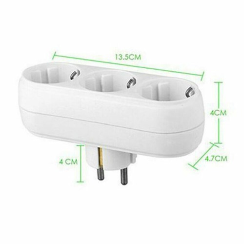2/3Fach Steckdose EU Steckdosenverteiler Steckdosenlei Mehrfachsteckdose Adapter - Bild 3 von 31