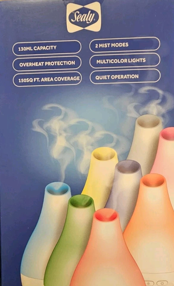 🌈 Breathe Easy! Sealy Ultrasonic Humidifier + Aroma Diffuser | Quiet + Color G - Image 3 of 4