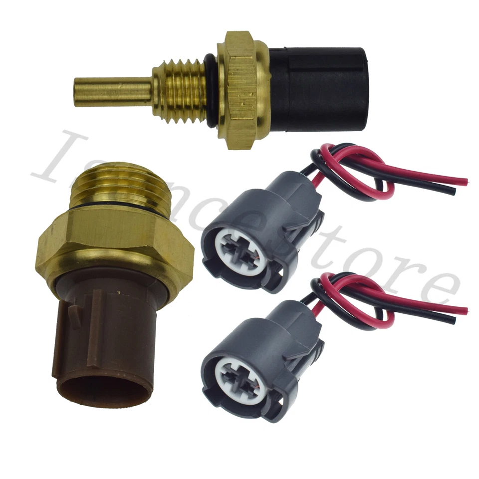 Engine Coolant Fan Temperature Sensor & Switch +Connectors Set For Honda Accord - Image 2 of 4