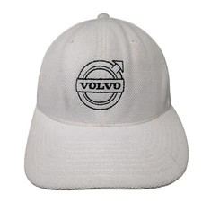 Volvo Fitted Hat White One Size Lightweight Embroidered Flexfit Yupoong