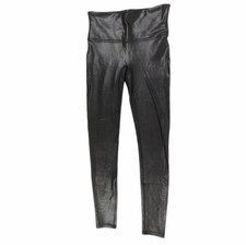 Spanx Ready to Wow Faux Leather Leggings Women's Size M Medium Black Stretch