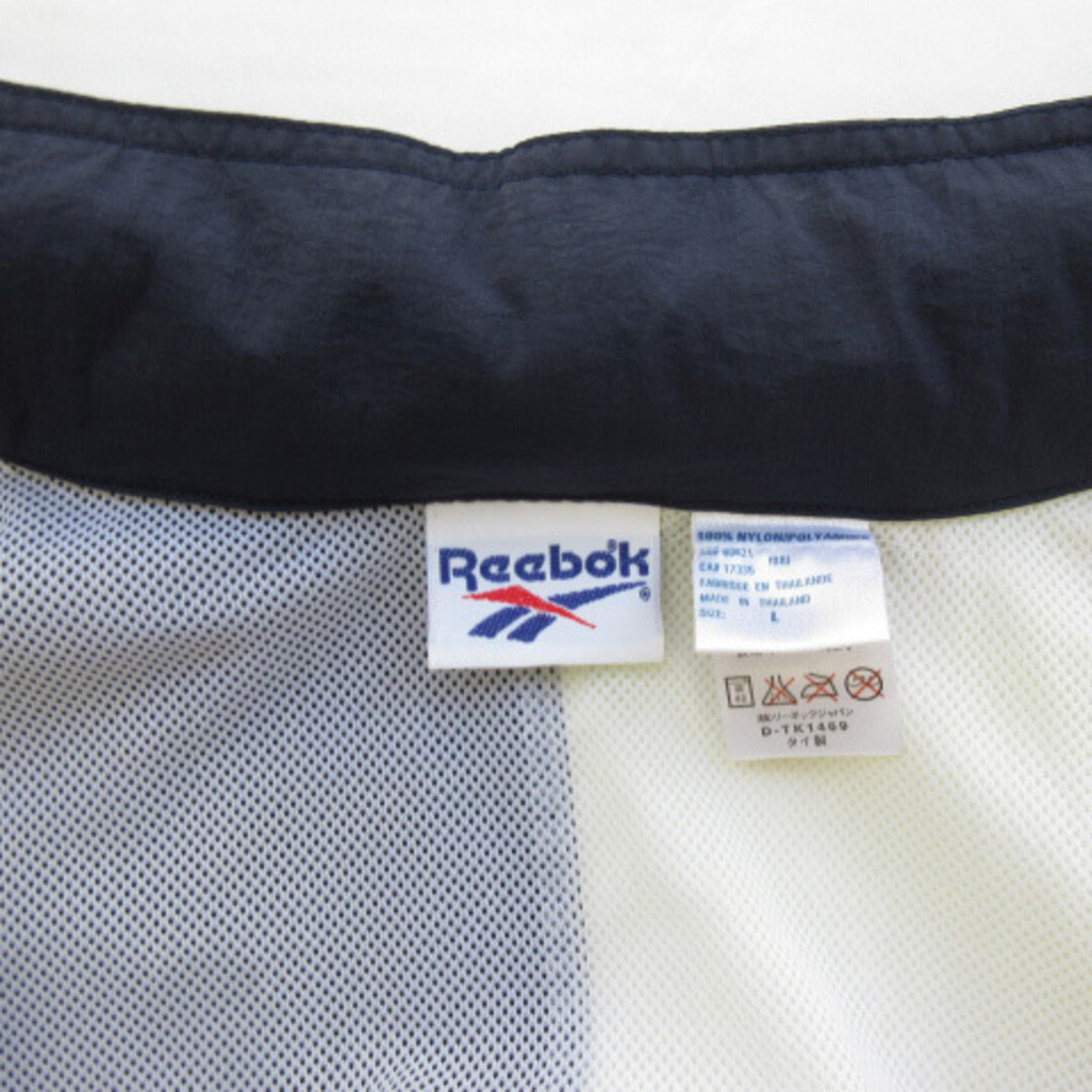 【年中無休】 90s Reebok Vintage Used Navy L Logo Nylon Jacket MW111301 その他