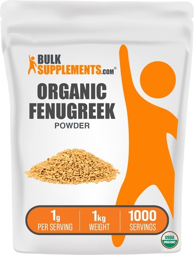 BulkSupplements Organic Fenugreek Powder - 1g per Serving - Picture 11 of 12