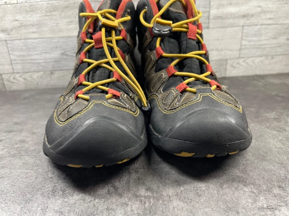 Keen Botas Niños Niños 6M Pagaso Zapatos Marrón Verde Cuero Medio Senderismo Impermeables Foto 4 de 4