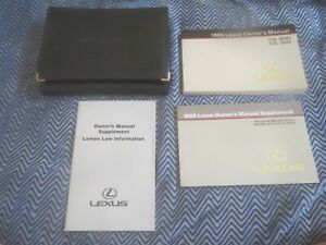 1999 LEXUS GS400 GS300 OWNERS MANUAL WITH CASE AND SUPPLEMENTS | eBay