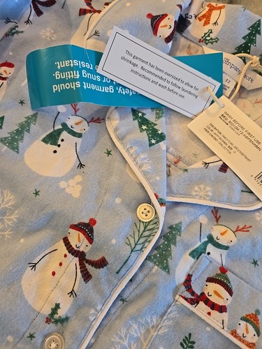 (NWT) The Company Store Family Flannel Girls Nightshirt Happy Snowman 12 NWT - Picture 9 of 13