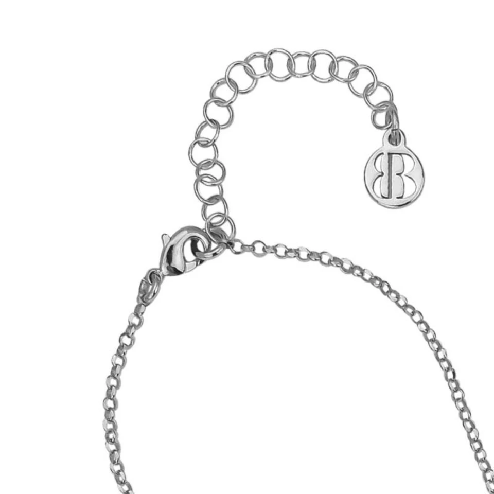 Collana Donna BOCCADAMO KGR032M Bronzo Rodiato con Cuore e Pietra Blu - Immagine 4 di 4