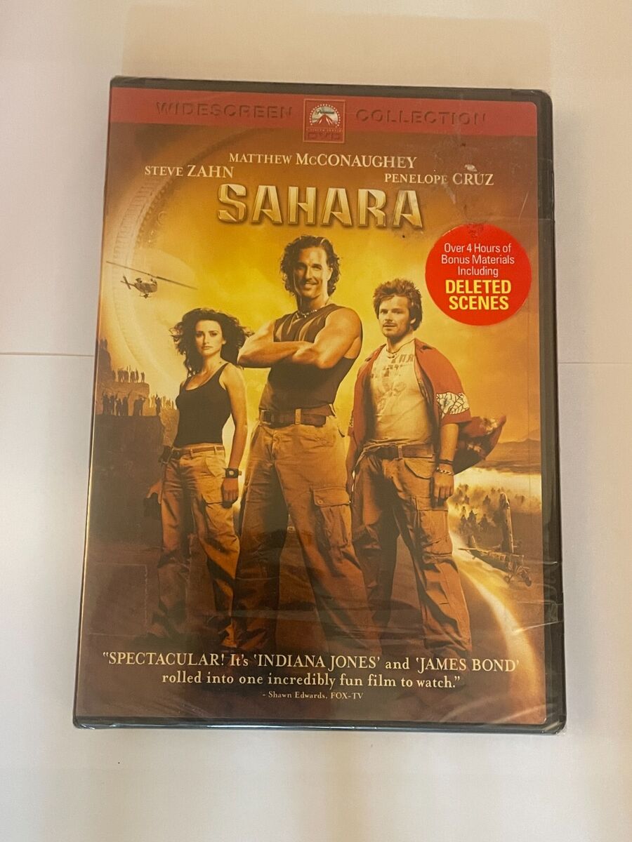 Sahara NEW, McConaughey, Cruz, DVD, 2005 Sealed Charity DS52 Sahara NEW, McConaughey, Cruz, DVD, 2005 Sealed Charity DS52