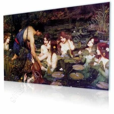 Hylas And The Nymphs by Waterhouse | Canvas (Rolled) | Wall art artwork giclee
