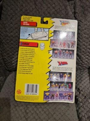 Marvel X-Men Iceman Action Figure & Super Ice Slide & Trading Card Toy Biz 1993 