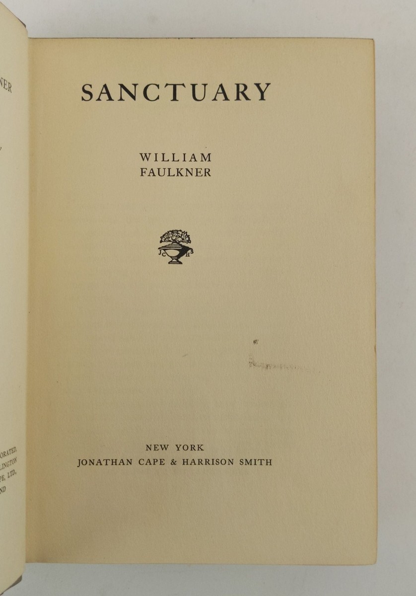 William Faulkner / SANCTUARY 1st Edition 1931 | eBay