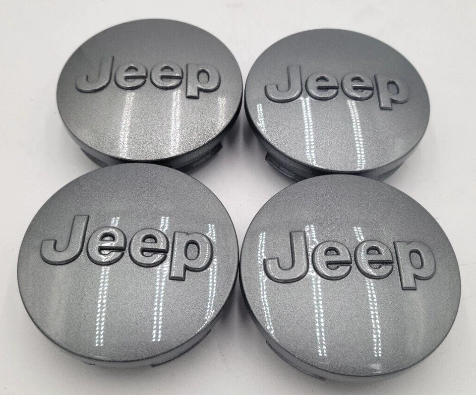 OEM Jeep 2.5" Glossy Charcoal Center Cap - SET OF 4 - 1LB77TRMAC/1LB77CDMAB Foto 2 de 4