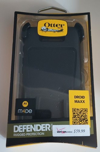 Original OtterBox Defender Black Case for Motorola Droid Maxx Free Shipping