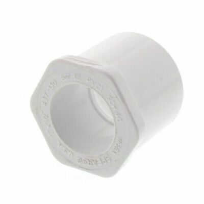 1-1/4'' x 1'' White PVC Schedule 40 Spigot x Socket Bushing Sch.40