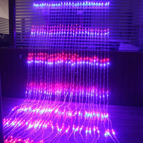 444LED Peacock Waterfall Net Mesh Curtain Light Fairy String Lights Xmas Party - Picture 8 of 30