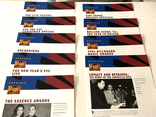 FOX 1994 New TV Season Press Kit George Carlin Show Melrose Place X-Files - Picture 12 of 19