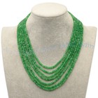 7 Rows Faceted 2x4mm Multicolor Jade Gemstone Rondelle Beads Necklaces 17-23'